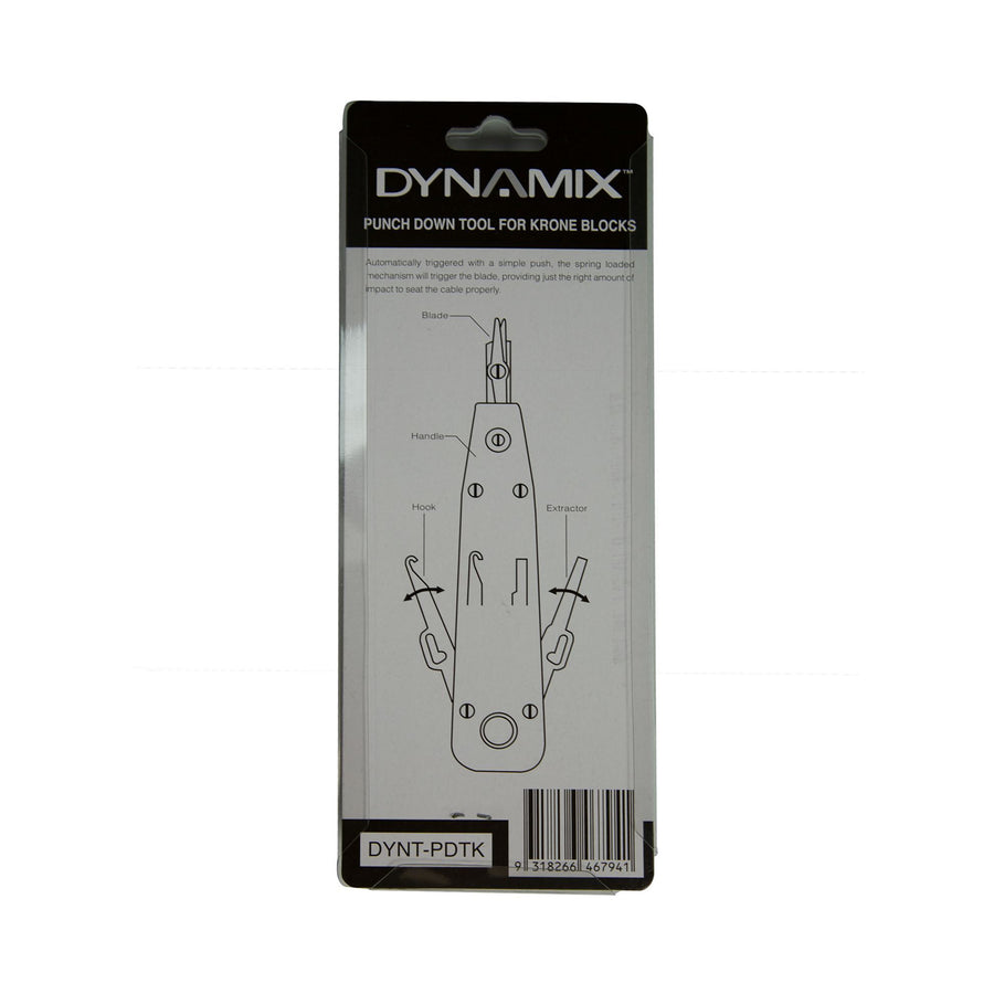 DYNAMIX DYNT-PDTK - Punch Down Tool for Krone Blocks Inserts & Cuts the Wire Easy Push Down Action