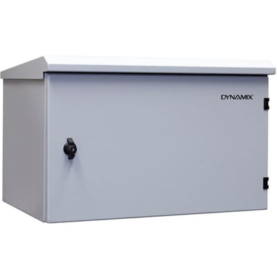 DYNAMIX 6RU Outdoor Wall Mount Cabinet External Dims 600Wx600Dx6U IP65 Rated Lockable Front Door