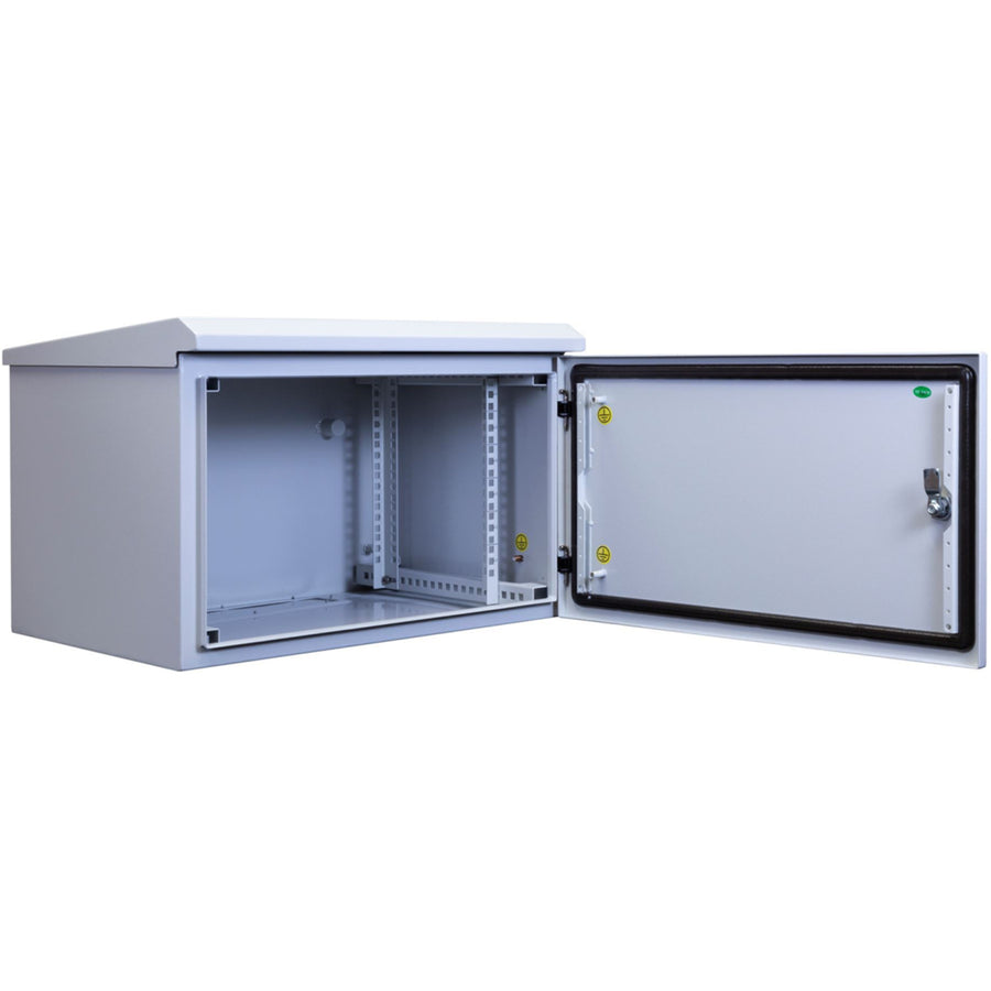 DYNAMIX 6RU Outdoor Wall Mount Cabinet External Dims 600Wx600Dx6U IP65 Rated Lockable Front Door