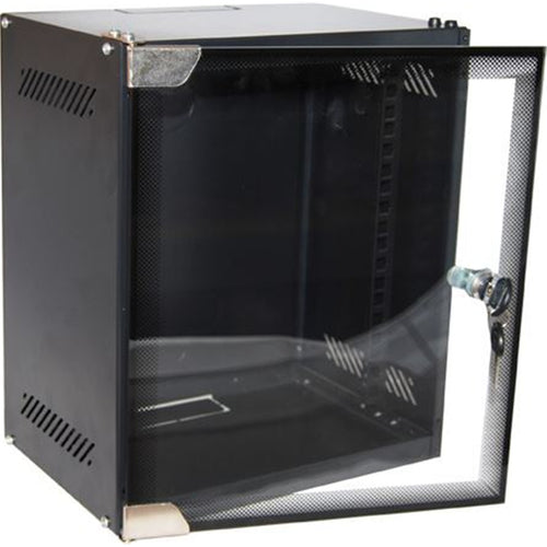 DYNAMIX R10WM6D - 6RU Mini Cabinet for 10'' Panels W280 x D310 x H329mm Flat Pack Glass Door