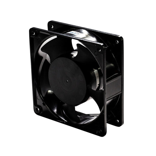 Dynamix RAFAN Additional 230V AC Fan for Cabinets & Racks. Air Flow 50 100CBM/H. Dimensions: 120mm x 120mm x 40mm. Mounting Dimensions: 105mm x 105mm. A. 0.14A