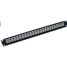 DYNAMIX PP-UK-24 - Horizontal 19'' 1RU Unloaded 24 Port UTP Patch Panel RoHS Numbered 1-24
