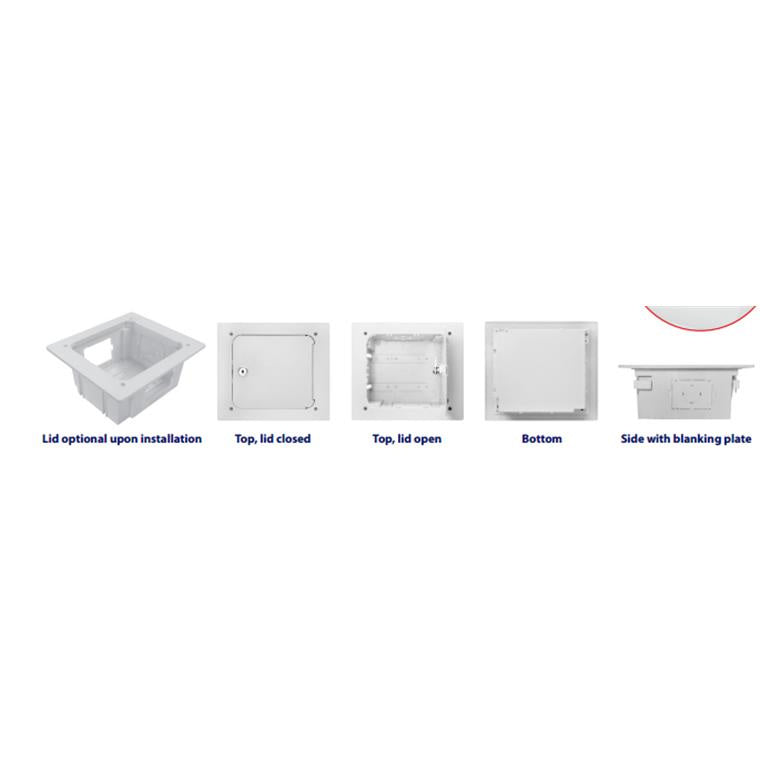 DYNAMIX AVB300 - Recessed Entertainment Box with Lid 210x240x102mm 210x240x102mm