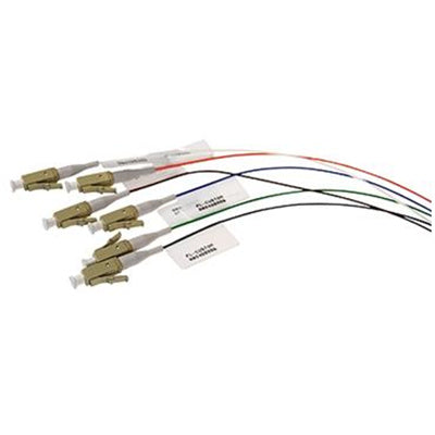 DYNAMIX FPT-OS1LCA-6 - 2M LC Pigtail OS2 6 Pk Colour Coded 900um Single-mode Fibre Tight Buffer LSZH Jacket