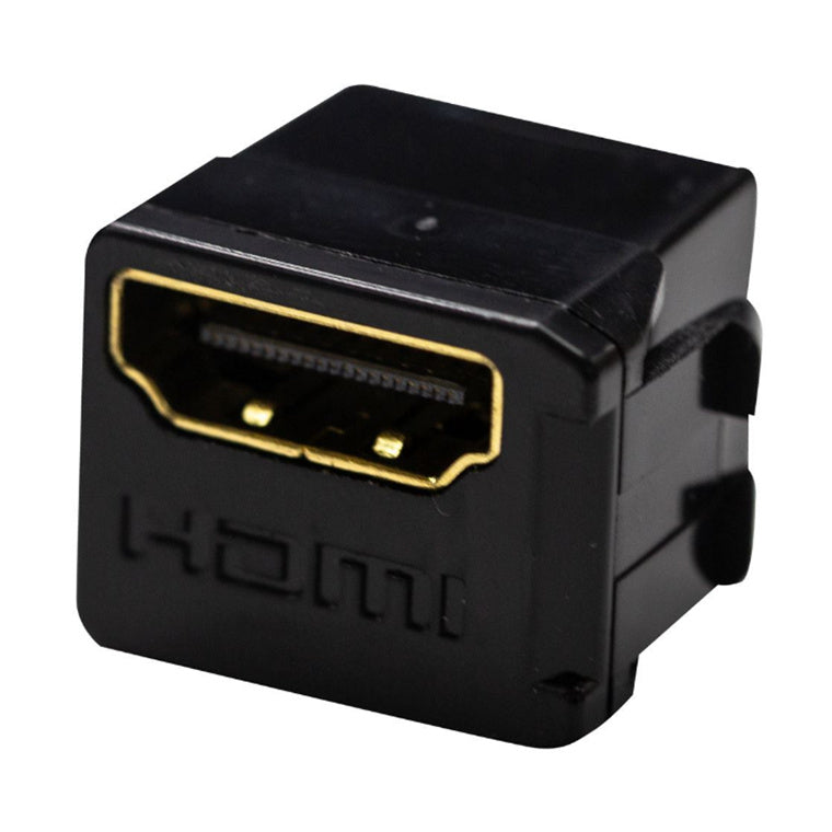 DYNAMIX FP-HDMI20BK - HDMI 2.0 Keystone Coupler Length 19.2mm Gold Plated Black
