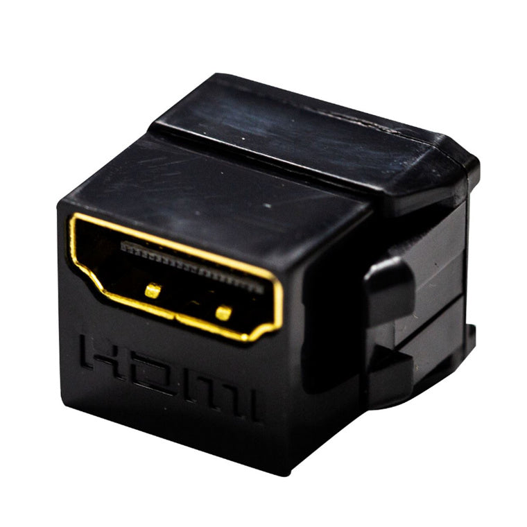 DYNAMIX FP-HDMI20BK - HDMI 2.0 Keystone Coupler Length 19.2mm Gold Plated Black