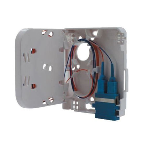 Dynamix WO002  FTTH Compact Wall Outlet    1 Port SC Duplex / LC Quad, Up to 4 fibres, Unloaded