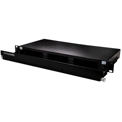 DYNAMIX FPP3PC - 19'' 1U Fibre Patch Panel 3 Slot Metal Sliding Drawer Black Supplied w/ 2x 24 Port