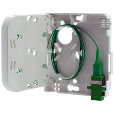 DYNAMIX WO001 – FTTH Kompakte Wanddose 1 Port SC Simplex / LC Duplex Bis zu 2 Fasern Ungestückt