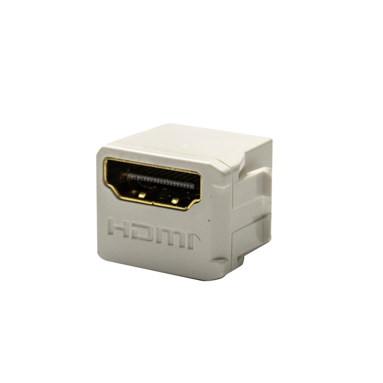 DYNAMIX FP-HDMI20 - HDMI 2.0 Keystone Coupler Length 19.2mm Gold Plated White