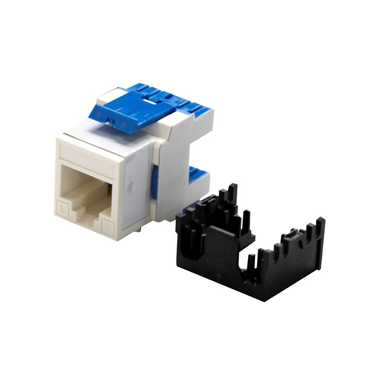 DYNAMIX FP-C6-180WH - Cat6 180 Unshielded Keystone Jack Dual IDC White