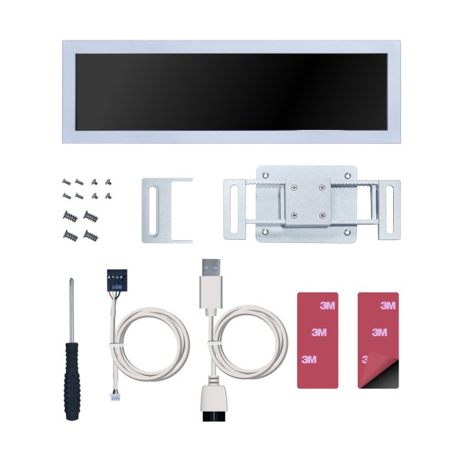 Lian Li 8.8 inch Universal Screen, White 8.8 inch IPS LCD with a 1920x480 resolution and 60Hz refresh rate