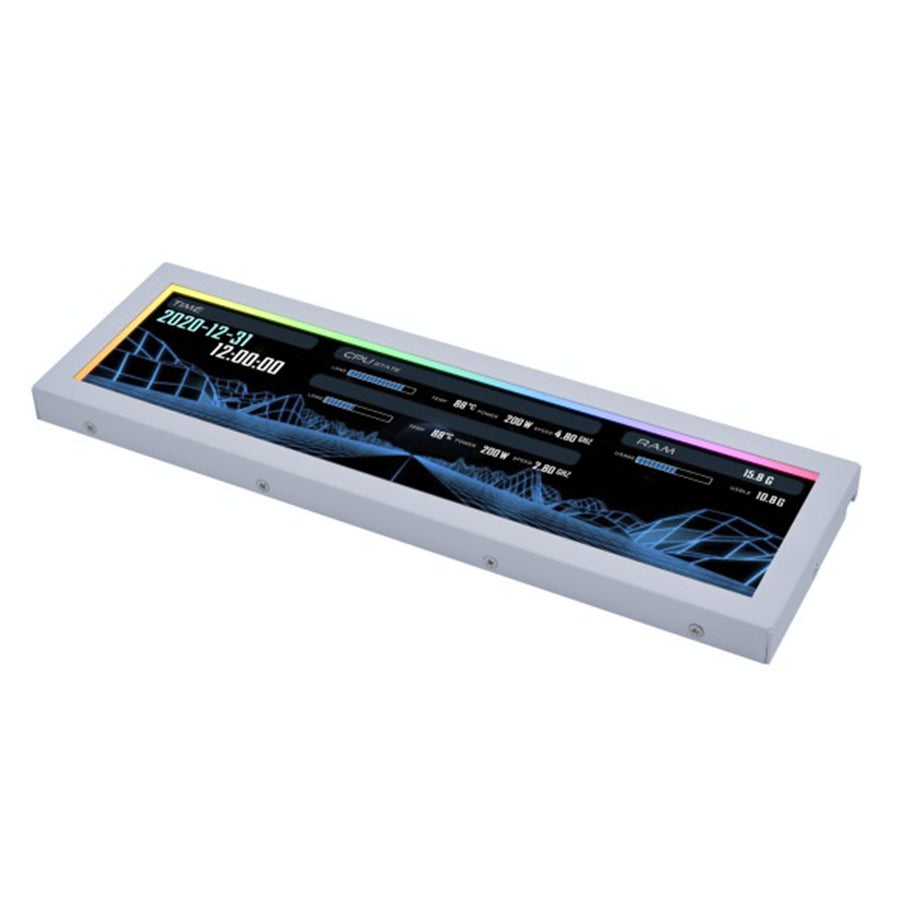Lian Li 8.8 inch Universal Screen, White 8.8 inch IPS LCD with a 1920x480 resolution and 60Hz refresh rate