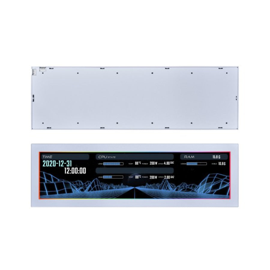 Lian Li 8.8 inch Universal Screen, White 8.8 inch IPS LCD with a 1920x480 resolution and 60Hz refresh rate