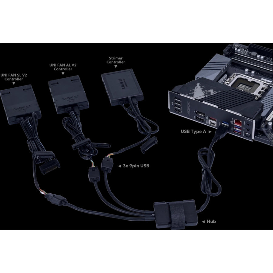 Lian Li USB 2.0 1 to 3 Port