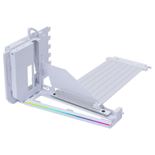 Lian Li White Multi-Direction 4-slot Vertical GPU Bracket With PCIE Gen 5 cable,  ARGB lighting