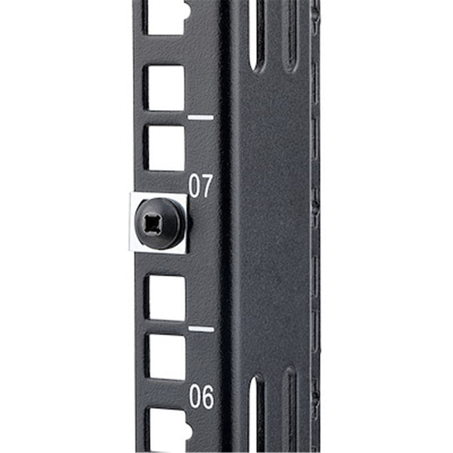 StarTech.com CLPSCRW1032 50er-Pack 10-32 19mm Schrauben und Käfigmuttern für 19 Zoll oder 10 Zoll Serverschränke, -Gehäuse und -Racks, Schwarz und Silber – TAA