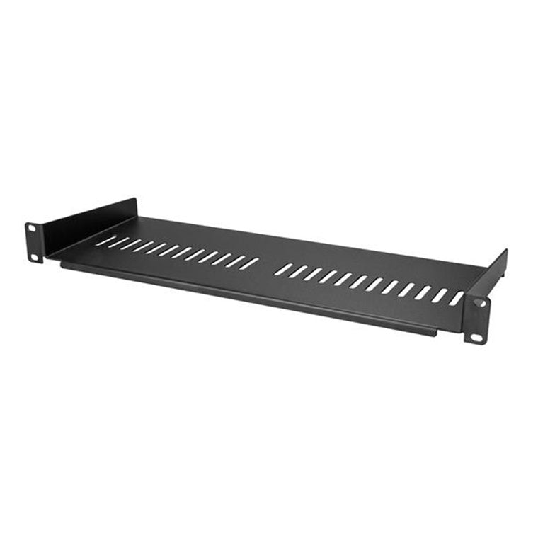StarTech.com CABSHELF1U7V 1U Vented Server Rack Cabinet Shelf - 7in Deep Fixed Cantilever Tray - Rackmount Shelf for 19" AV/Data/Network Equipment Enclosure with Cage Nuts & Screws - 44lbs capacity