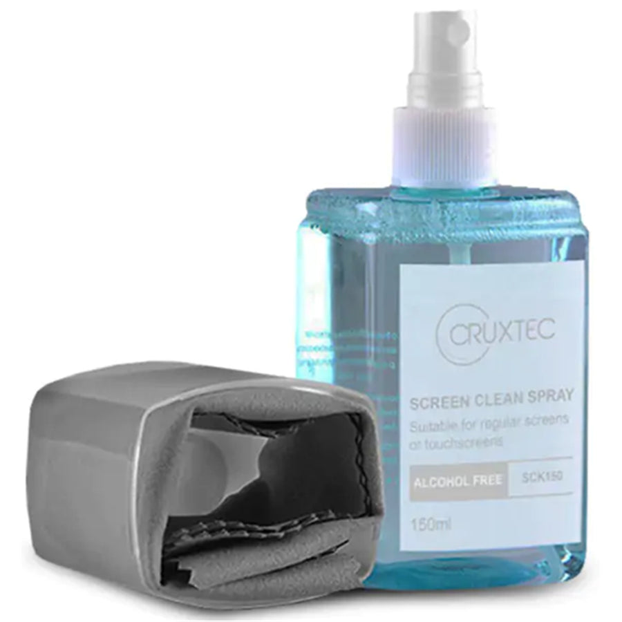Cruxtec SCK150 Screen Cleaning Kit Alcohol-free 150ml - Microfibre cloth Size: 17*25cm