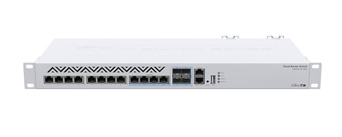 MikroTik CRS312-4C+8XG-RM - Cloud Router Switch CRS312-4C+8XG-RM with 8 x 10Gbps Copper Ethernet and 4 x 10Gbps SFP+ Ports