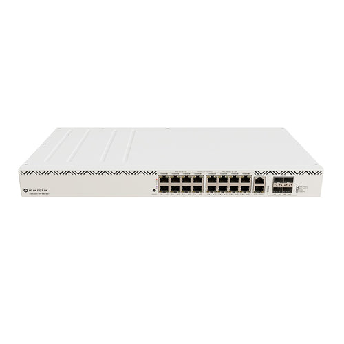 CRS320-8P-8B-4S+RM - MikroTik CRS320-8P-8B-4S+RM 16 Port Gigabit PoE Switch (8x 802.3af/at and 8x 802.3af/at/bt compliant) with 4 SFP+ Fiber Uplink Ports