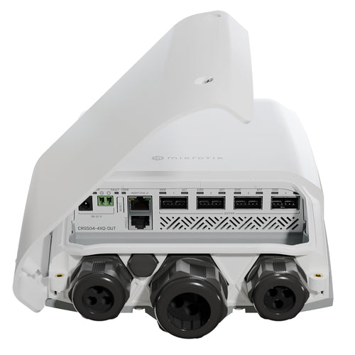 CRS504-4XQ-OUT - MikroTik CRS504-4XQ-OUT 4 Port 100 Gbps QSFP28 Outdoor Fibre Switch