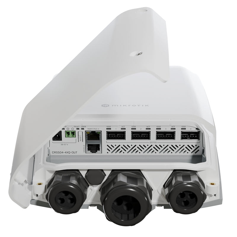 MikroTik CRS504-4XQ-OUT - CRS504-4XQ-OUT 4 Port 100 Gbps QSFP28 Outdoor Fibre Switch