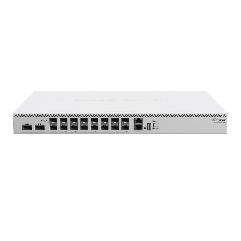 MikroTik CRS518-16XS-2XQ-RM - CRS518-16XS-2XQ-RM Switch with 16x SFP28 and 2x QSFP28 100 Gigabit Ports