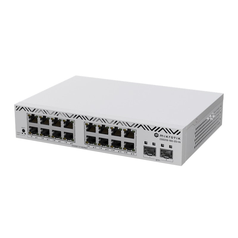 MikroTik CSS318-16G-2S+IN - CSS318-16G-2S+IN 16 Port Gigabit Cloud Smart Switch with 10G SFP+