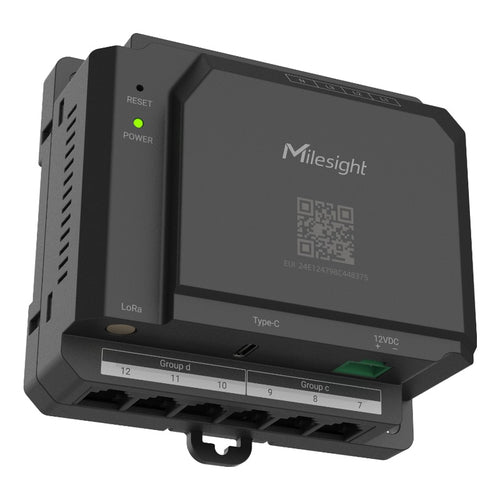 CTH01-915M - Milesight IoT CTH01-915M - Milesight LoRaWAN AS923/AU915 Smart Power Monitor 12-channel Hub built for multi-circuit current monitoring, featuring non-invasive voltage measurement