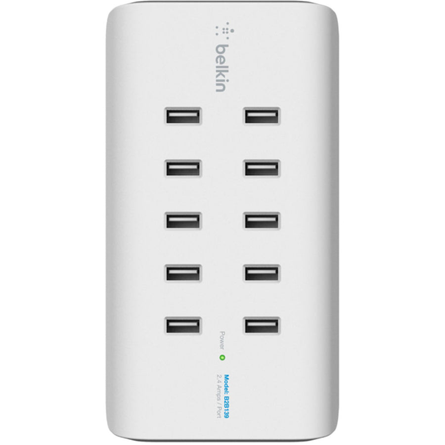 Belkin RockStar 10-Port 2.4A USB-A Charging Station - 120W w/Intelligent charging & Overcurrent protection