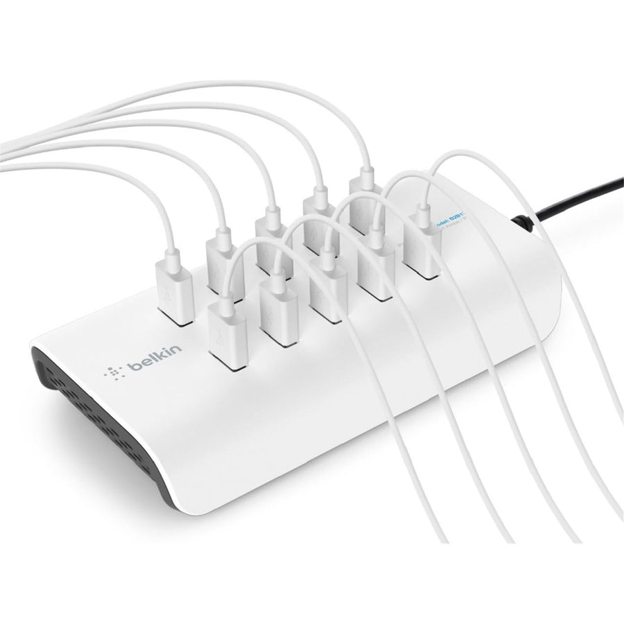 Belkin RockStar 10-Port 2.4A USB-A Charging Station - 120W w/Intelligent charging & Overcurrent protection