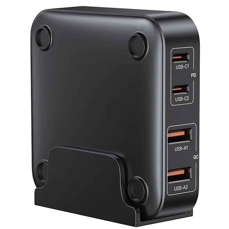 Unitek P1229ABK 100W Desktop GaN Charging Station with 2x USB-C PD Ports & 2x USB-A QC3.0 Ports - Black