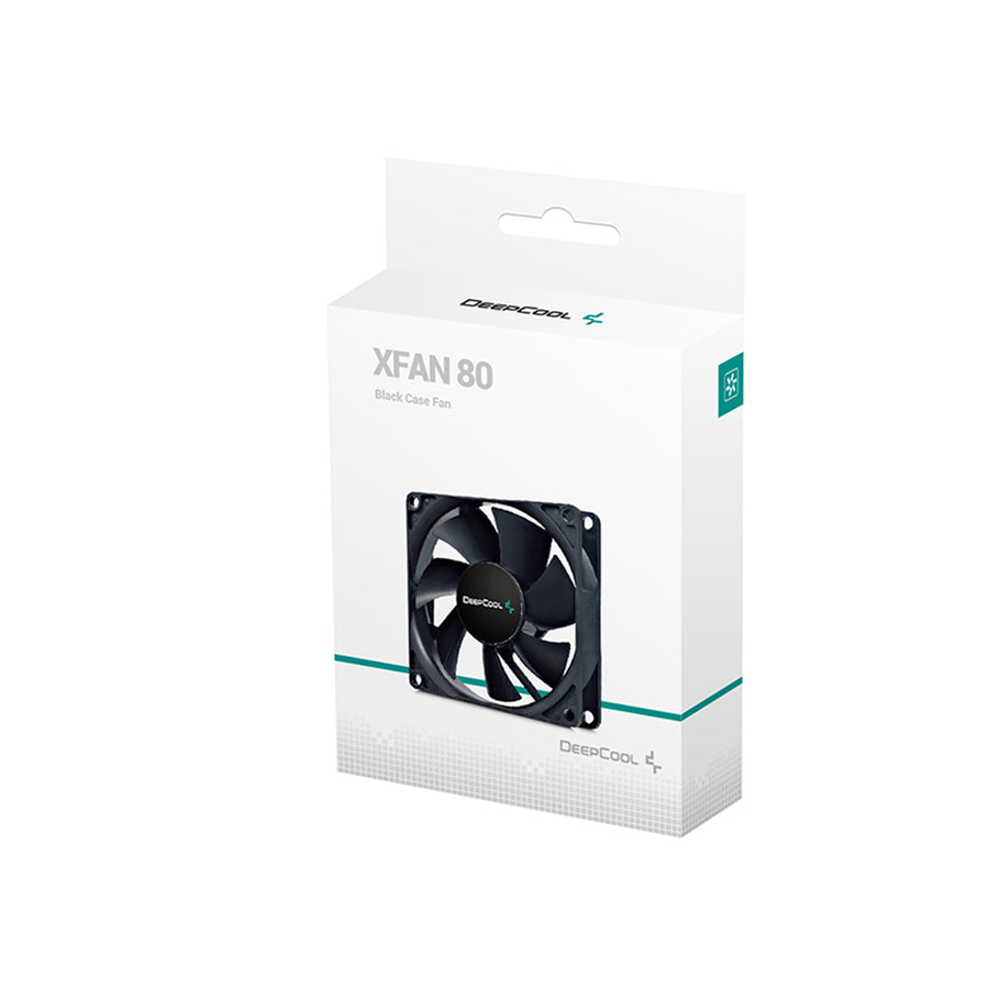 Deepcool 80mm Hydro Bearing Case Fan with 4-pin Molex Connector. Blackcase & black blades