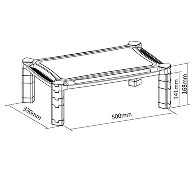 BRATECK AMS-1L - Height-Adjustable Modular Multi-Purpose Smart Stand Takes most 13-32 Monitors