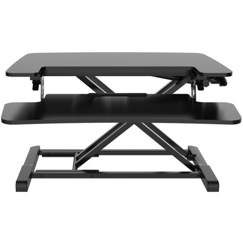 FlexiSpot Eco Ergonomic Deskalator Workstation - Black - Work Surface 720x415mm - Removable Keyboard Tray Size 720x308mm - Height Adjustable 120-500mm - Stroke 380mm - Load Capacity 15kg - 5 Years Warranty