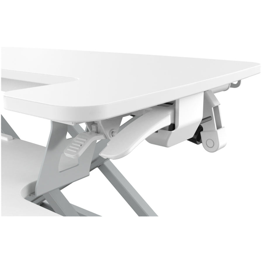 FlexiSpot Eco Ergonomic Deskalator Workstation, - White Work Surface 720x415mm, Removable Keyboard Tray Size 720x308mm, Height Adjustable 120-500mm, Stroke 380mm, Load Capacity 15kg, White / 5 Years Warranty