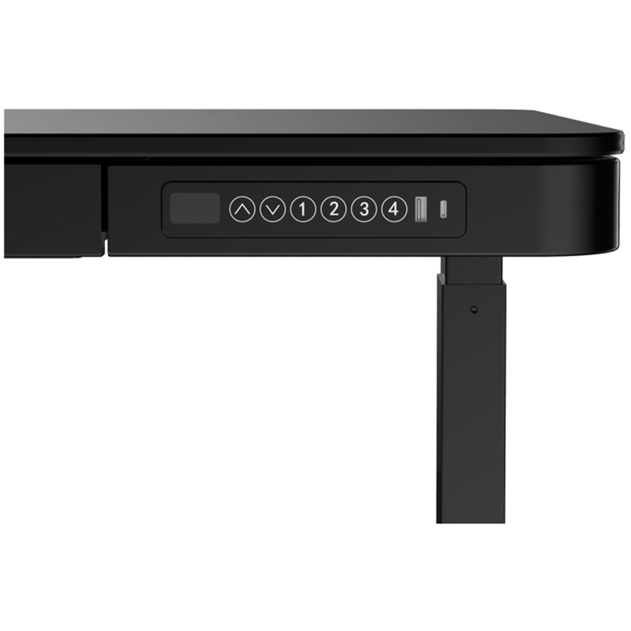 FlexiSpot Home & Office Black Tabletop Size 1200x600x12mm, With 1 USB-A + 1 USB-C Charging Port, Pull-out Drawer, With Anti Collision System - Height Range 720-1220mm - Max Load 45kg - 3 Years Warranty