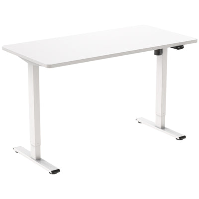 FlexiSpot E2 Essential Standing Desk - 1200x600x25mm - White Desktop/White Frame - Single Motor - Height Adjustable Range 710-1210mm - Weight Capacity 70kg, Speed 25mm/s - UP/Down Controler With USB Port