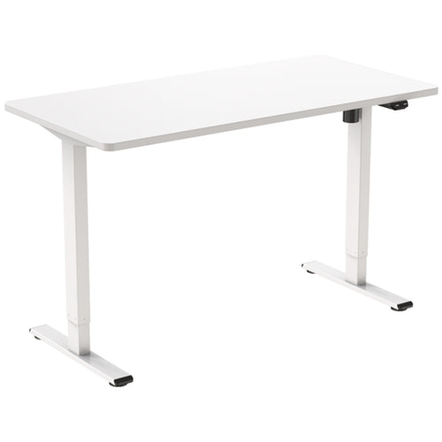 FlexiSpot E2 Essential Standing Desk - 1200x600x25mm - White Desktop/White Frame - Single Motor - Height Adjustable Range 710-1210mm - Weight Capacity 70kg, Speed 25mm/s - UP/Down Controler With USB Port