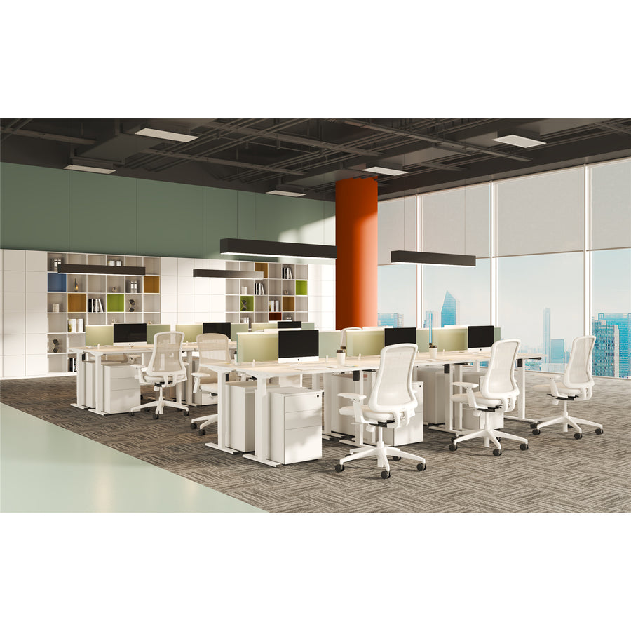 FlexiSpot E2 Essential Standing Desk - 1200x600x25mm - White Desktop/White Frame - Single Motor - Height Adjustable Range 710-1210mm - Weight Capacity 70kg, Speed 25mm/s - UP/Down Controler With USB Port