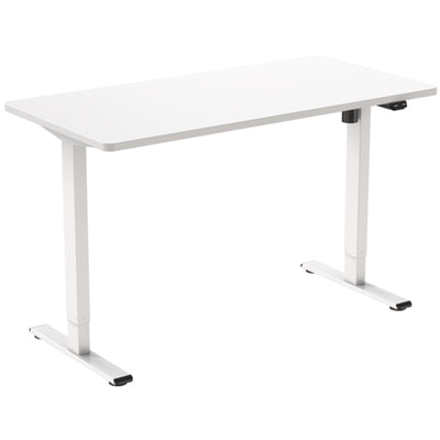 FlexiSpot E2 Essential Standing Desk - 1400x700x25mm - White Desktop/White Frame - Single Motor - Height Adjustable Range 710-1210mm - Weight Capacity 70kg, Speed 25mm/s - UP/Down Controler With USB Port