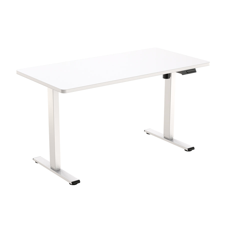 FlexiSpot E2 Pro Essential Standing Desk - 1200x600x25mm - White Desktop/White Frame - Single Motor - Height Adjustable Range 710-1210mm - Weight Capacity 70kg, Speed 25mm/s - 4 Presets Buttons Keypad with USB Ports (1x USB-A, 1x USB-C)