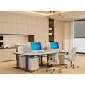 FlexiSpot E7 Premium Ergonomic Office Standing Desk WFH - 1400x700mm - Dual Motors - 3 Stage Height Range 580-1230mm - Programmable Height Memory Control - Anti-Collision Function - Weight Capacity 125kg - WhiteTable Top With Black Base Fra — image 3