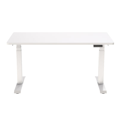 FlexiSpot E7 Premium Ergonomic Office Standing Desk WFH - 1400x700mm - Dual Motors - 3 Stage Height Range 580-1230mm - Programmable Height Memory Control - Anti-Collision Function - Weight Capacity 125kg - White Table Top - White Base Frame