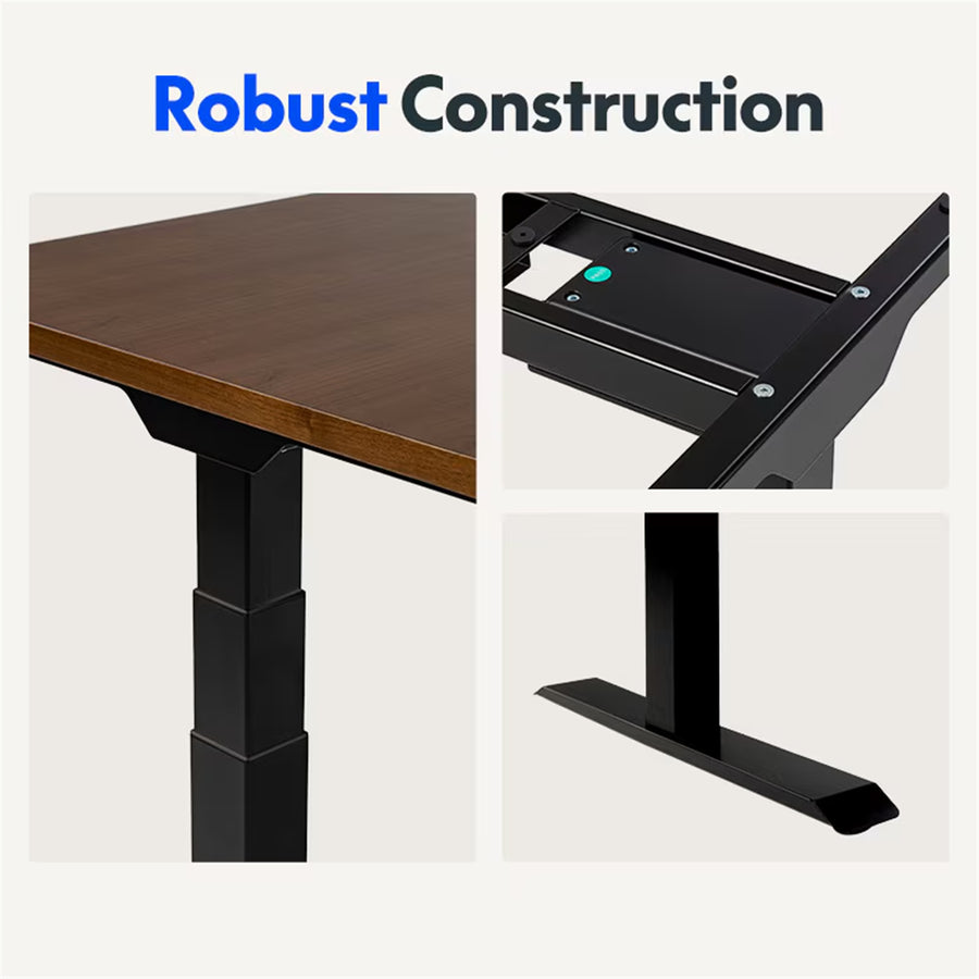 FlexiSpot E7 Premium Ergonomic Office Standing Desk WFH - 1400x700mm - Dual Motors - 3 Stage Height Range 580-1230mm - Programmable Height Memory Control - Anti-Collision Function - Weight Capacity 125kg - White Table Top - White Base Frame