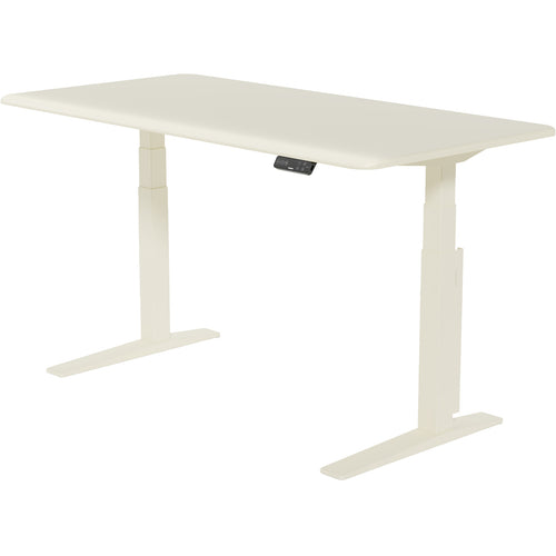 FlexiSpot E7 Flow Fuji White Premium Electric Standing Desk Dual Motors, 3-Stage, MDF 1400x800x22mm Height Range 635-1285mm, Weight Capacity 180kgs, Memory Control Panel, Anti-collision sensor, Speed 50mm/s
