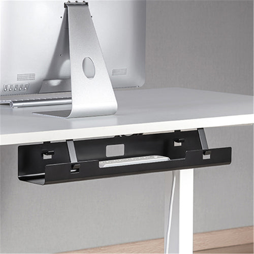 KONIC Under Desk Cable Management Tray - Black - Dimensions 600x135x108mm, Fits For Flexispot & Loctek Standing Desk