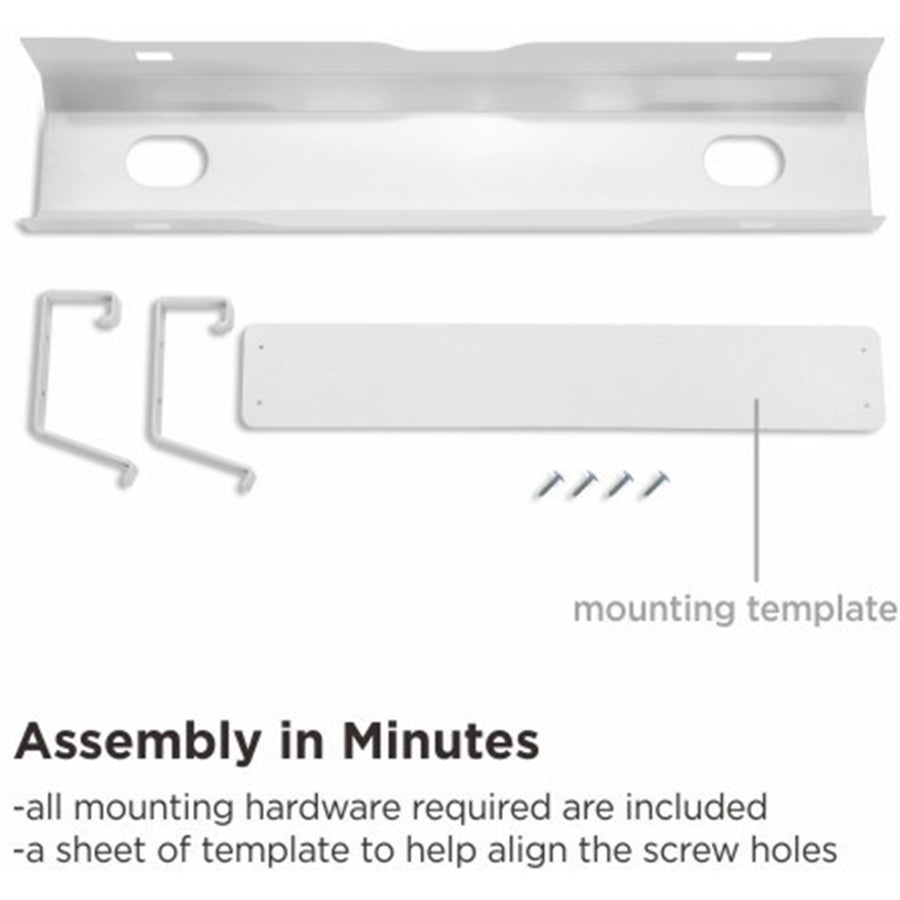 KONIC Under Desk Cable Management Tray - White - Dimensions 600x135x108mm, Fits For Flexispot & Loctek Standing Desk