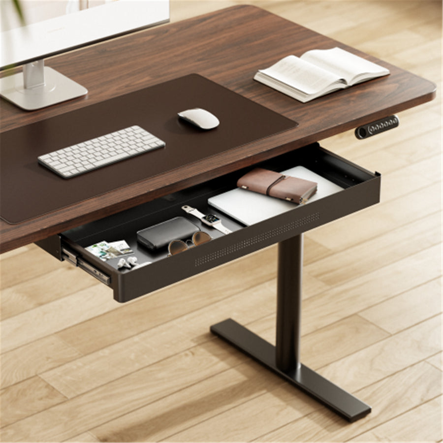KONIC Ultra Slim Under Desk Storage Drawer - Black - Dimensions 788x266 - 462x73mm - Applicable to 1m x 0.7m or above standing desk.  Fits For Flexispot & Loctek Desk